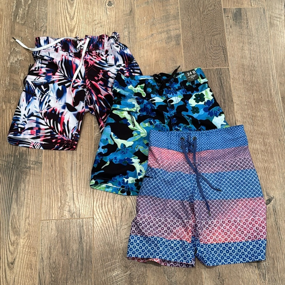 Just Bones Boardwear Boys Printed Swim Trunks Size 8